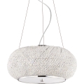 Ideal Lux - Křišťálový lustr na lanku PASHA 6xE14/40W/230V pr. 40 cm lesklý chrom